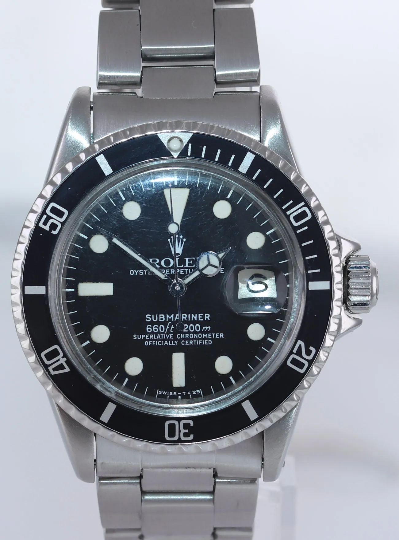 2013 RSC Service Rolex 1680 Submariner Steel 40mm Matte Black Dial Watch Box