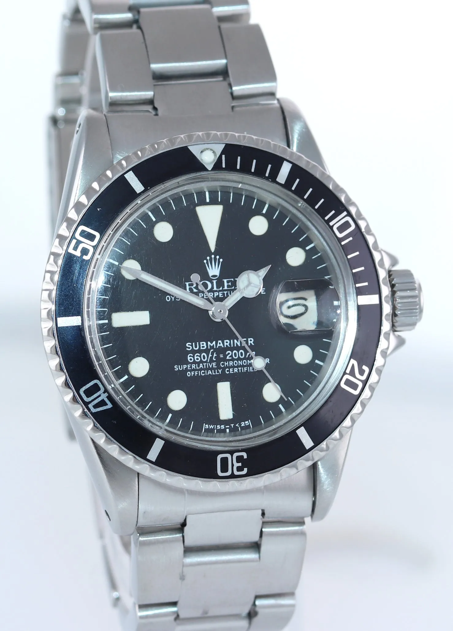 2013 RSC Service Rolex 1680 Submariner Steel 40mm Matte Black Dial Watch Box