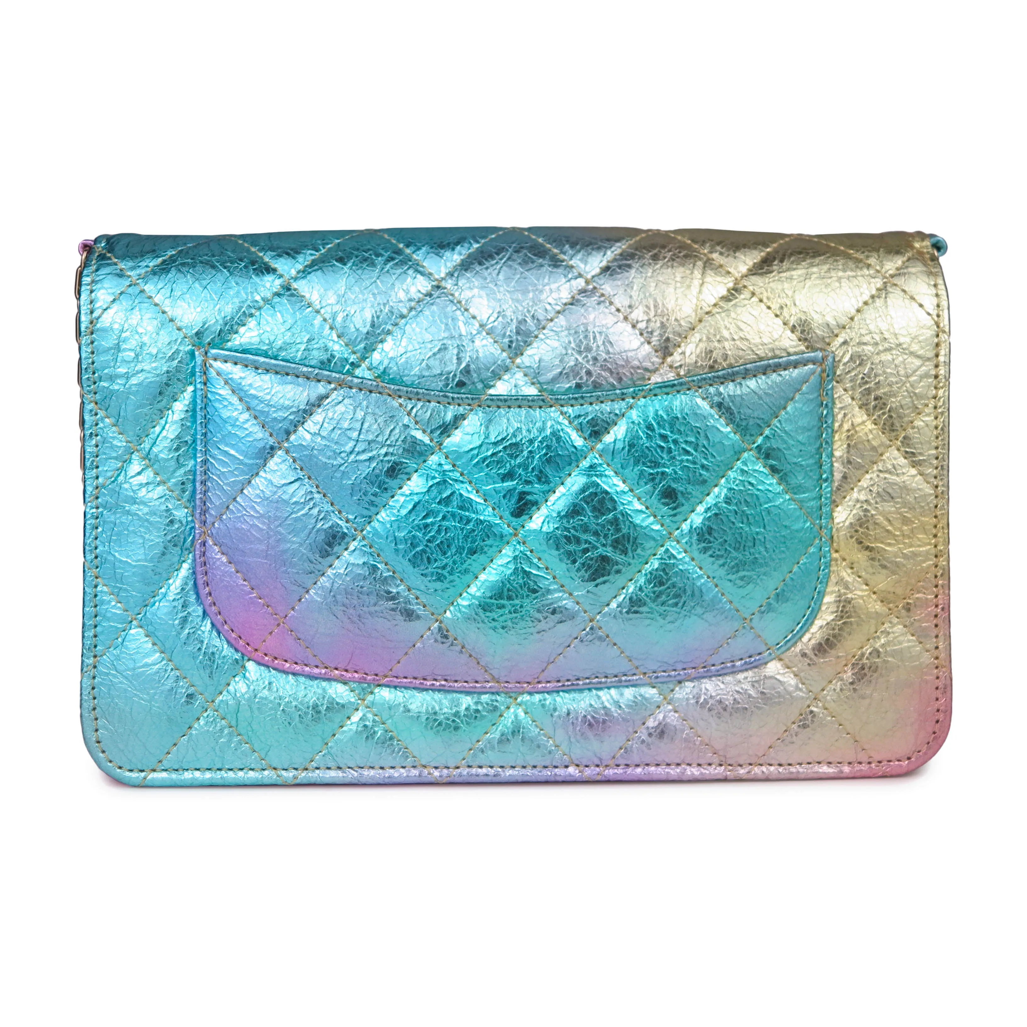 20A Rainbow Metallic 2.55 Reissue Wallet On Chain WOC