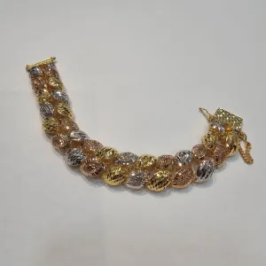 22k / 916 Gold Tri-Color Elegance Bracelet
