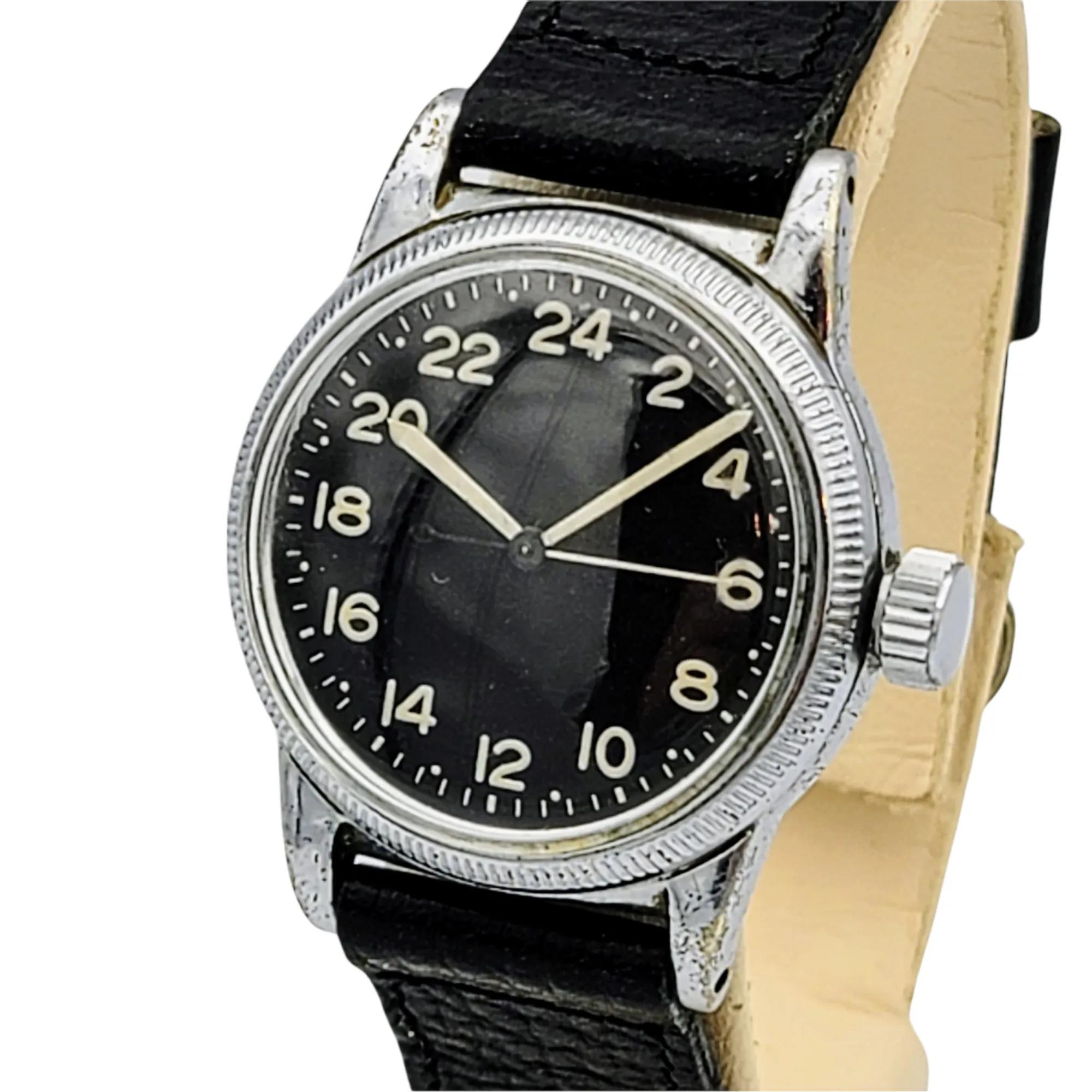 24 HOUR ELGIN Type A-11 Navigation Watch WWII U.S. Army Hacking 18 Jewels Grade 685