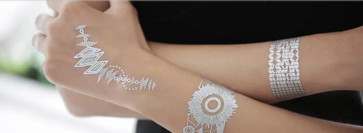 24 Karat Gold Jewelry Tattoo "Square City" (Gold Candy)