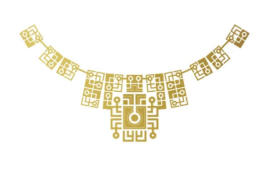 24 Karat Gold Jewelry Tattoo "Square City" (Gold Candy)