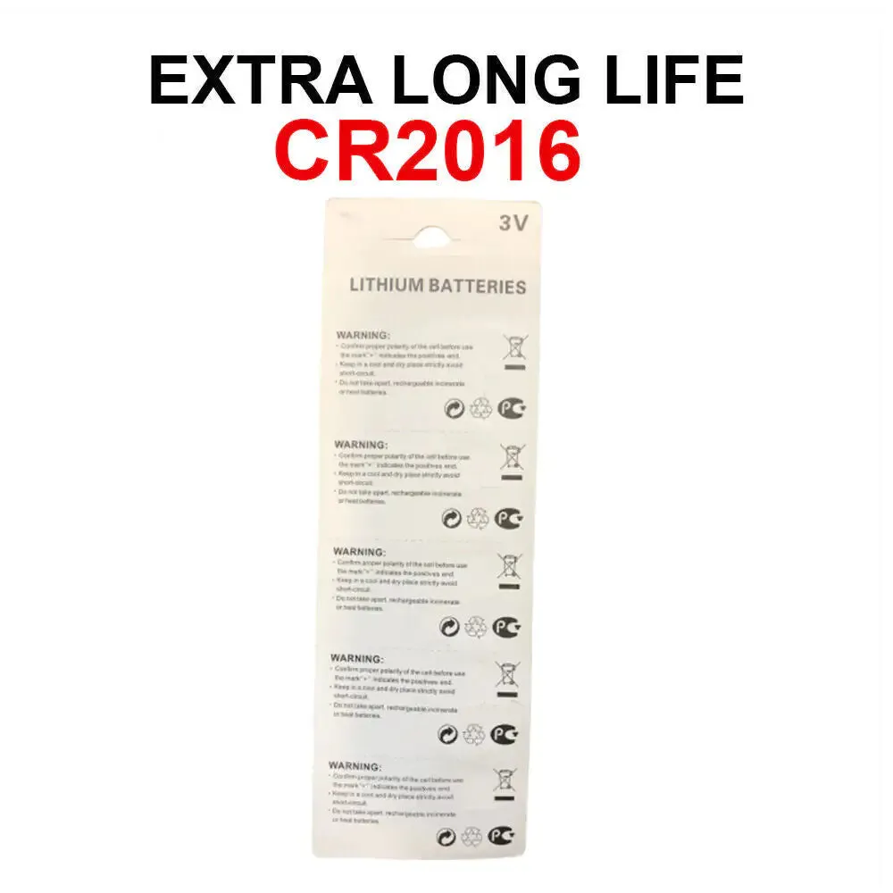5 x Fresh CR 2016 CR2016 ECR2016 BR2016 LITHIUM COIN CELL Battery Exp 2029 NEW