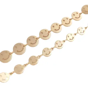 75% OFF! Gold Plated SMILEY FACE Chain - DIY Jewelry