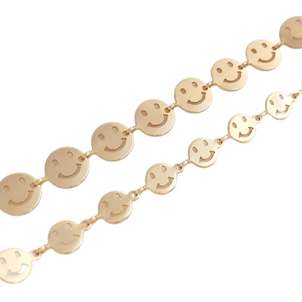 75% OFF! Gold Plated SMILEY FACE Chain - DIY Jewelry