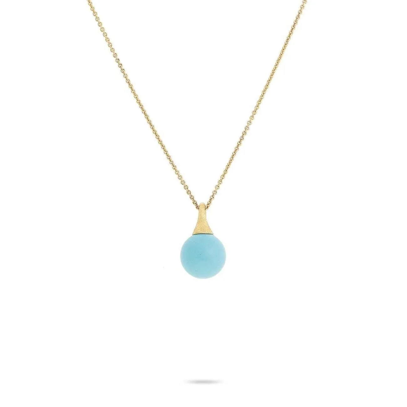 Africa Boules 18K Yellow Gold and Turquoise Pendant