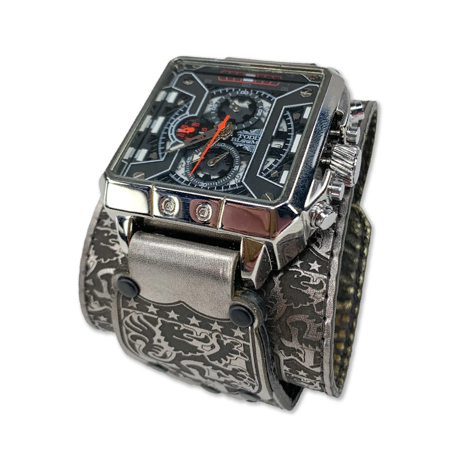 AMERICAN MONARCHY IX-MENS HAND MADE-FULL GRAIN LEATHER-WATCH