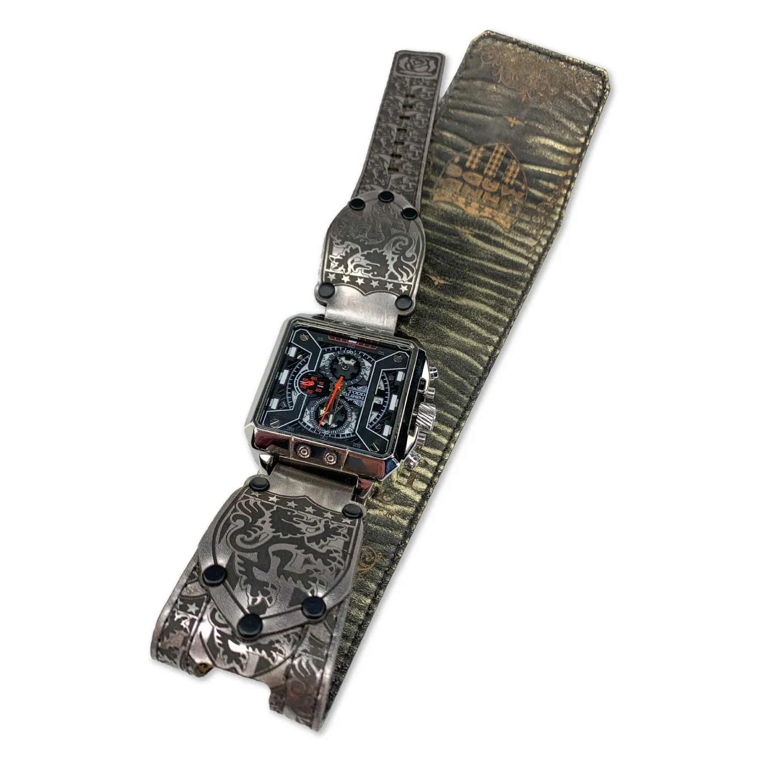 AMERICAN MONARCHY IX-MENS HAND MADE-FULL GRAIN LEATHER-WATCH