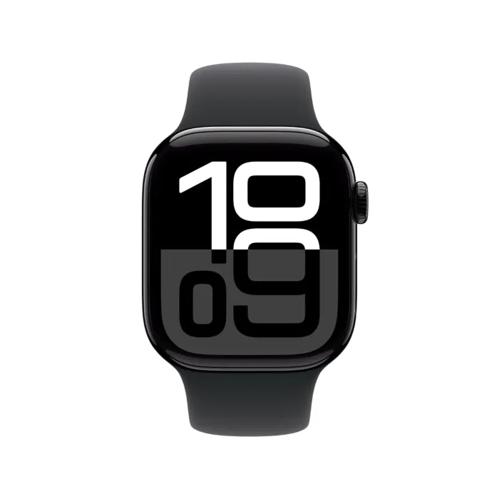 Apple Watch Series 10 GPS   Cellular 46mm Jet Black Aluminium Case with Black Sport Band - S/M