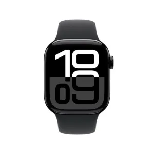 Apple Watch Series 10 GPS   Cellular 46mm Jet Black Aluminium Case with Black Sport Band - S/M