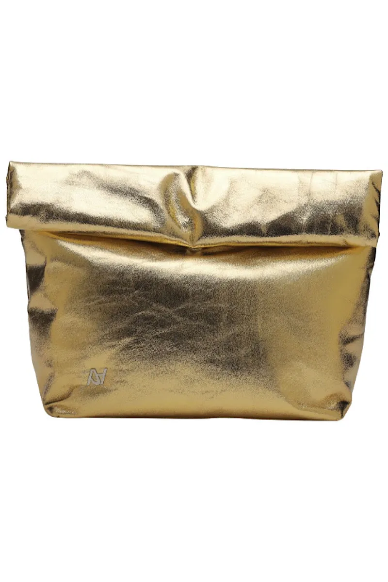 ARIANA LEATHER BAG IN GOLD