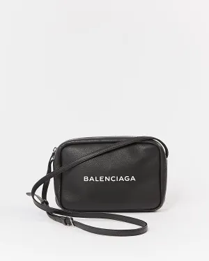 Balenciaga Black Leather Everyday Logo S Camera Bag