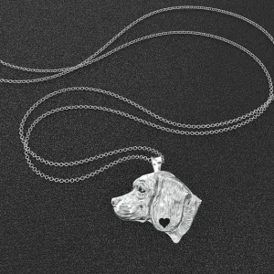 Beagle Breed Jewelry Heart Pendant
