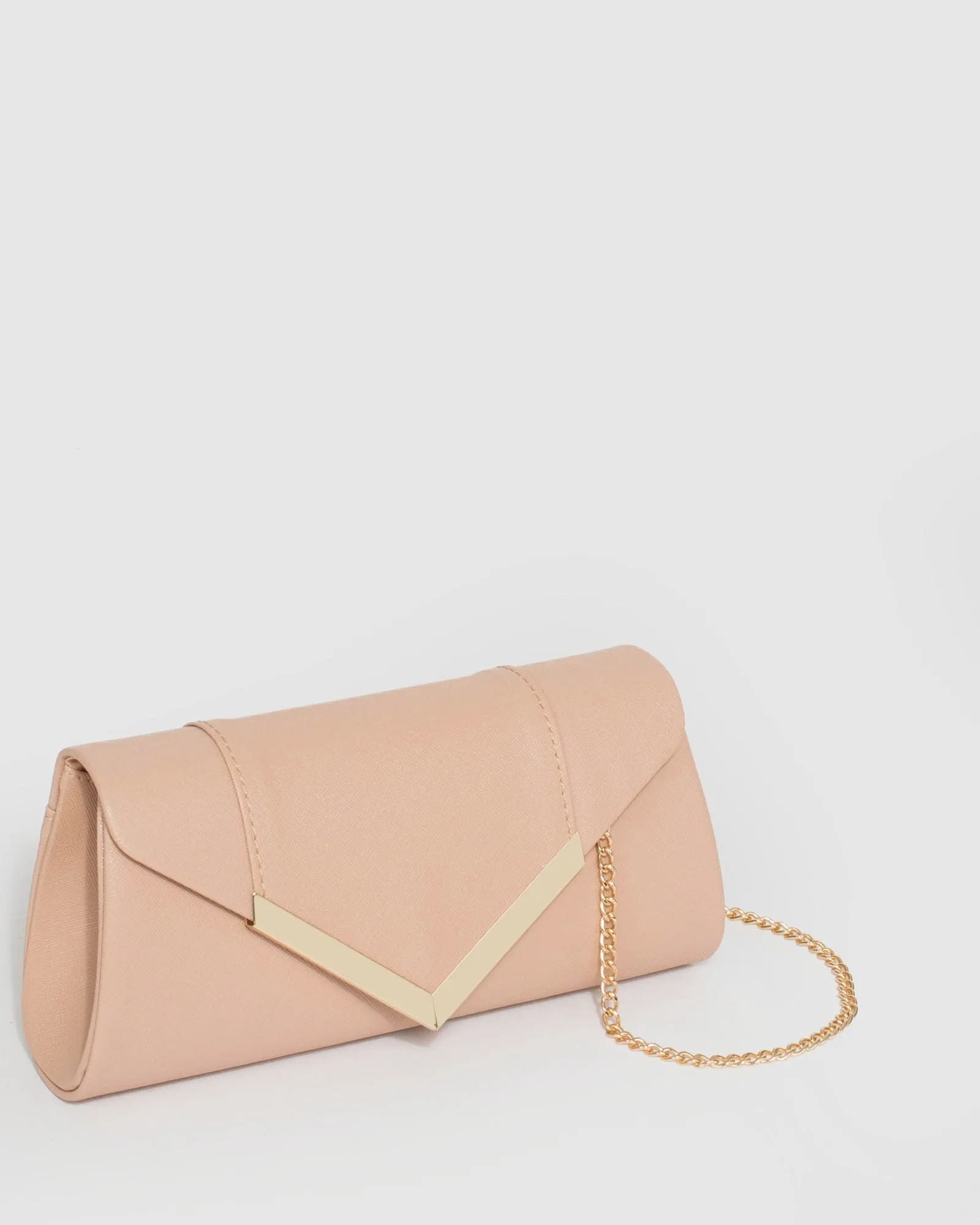 Beige Paula Arrow Clutch Bag