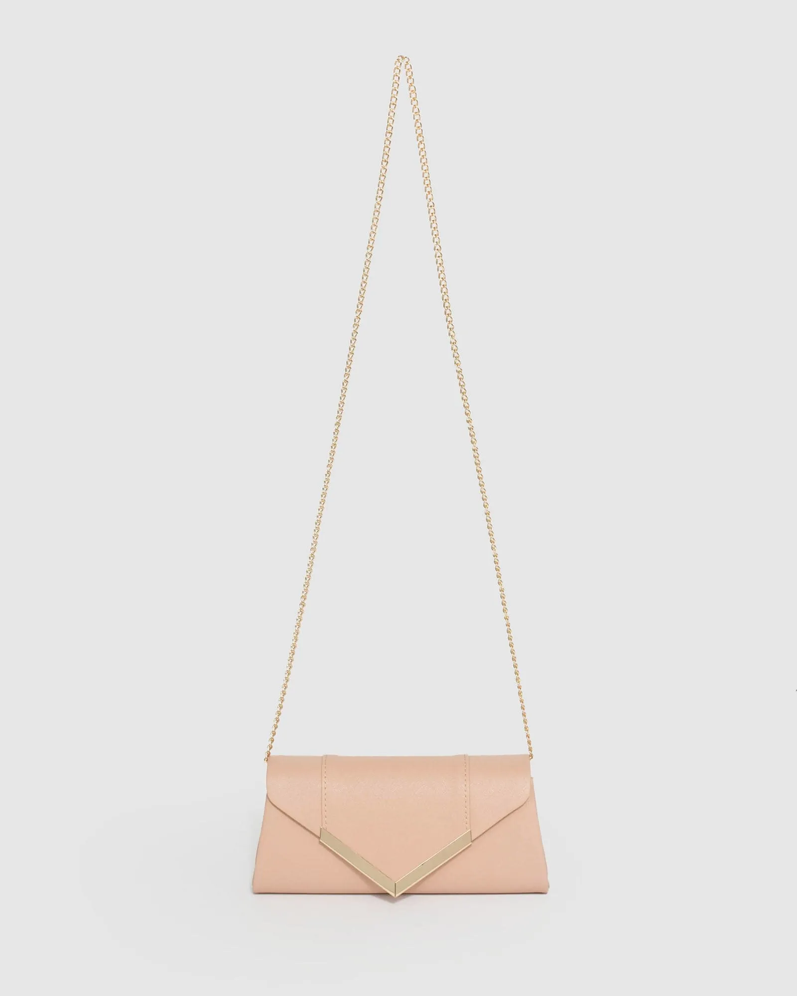 Beige Paula Arrow Clutch Bag