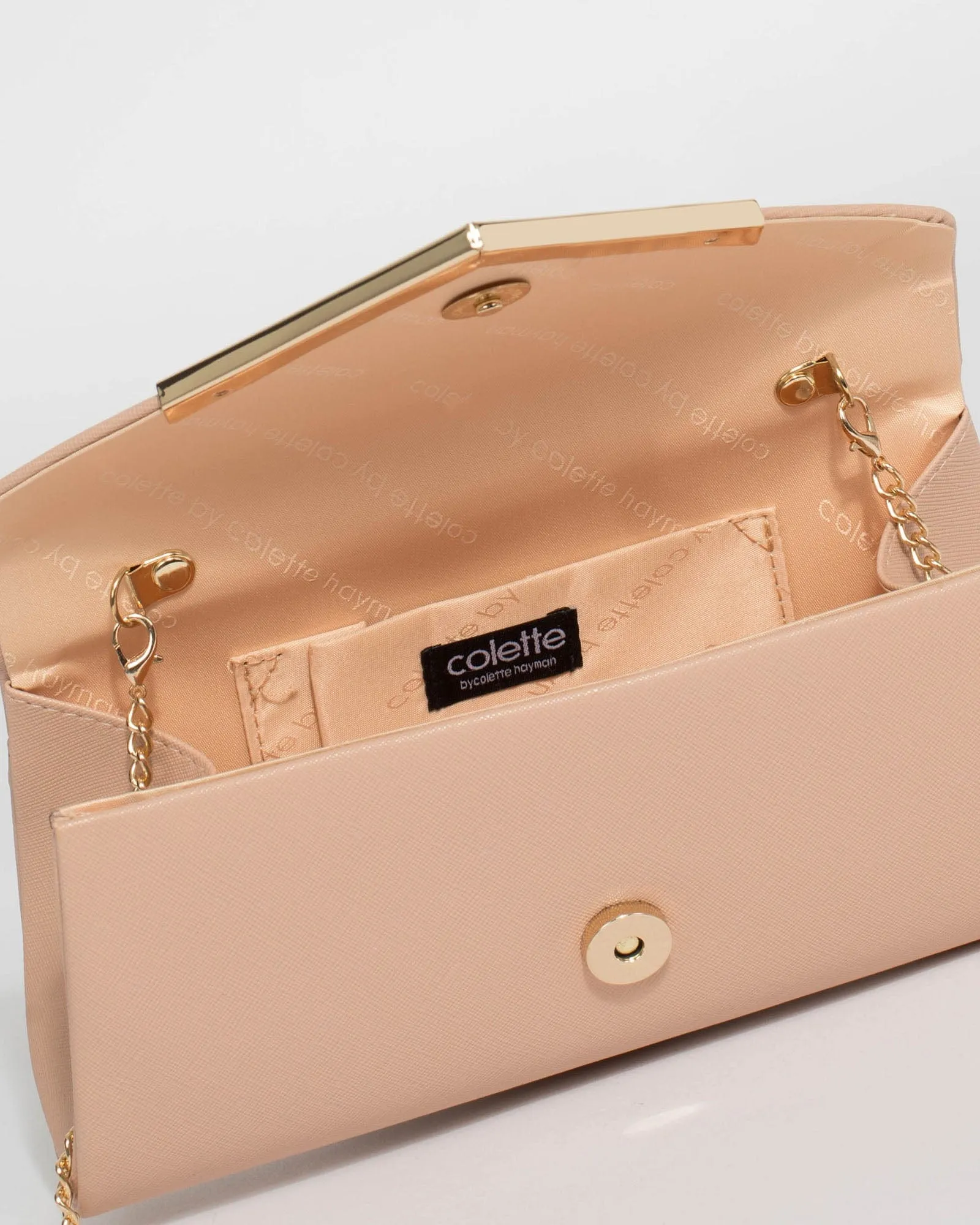 Beige Paula Arrow Clutch Bag