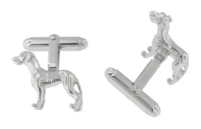 Bird Dog Cufflinks in Sterling Silver