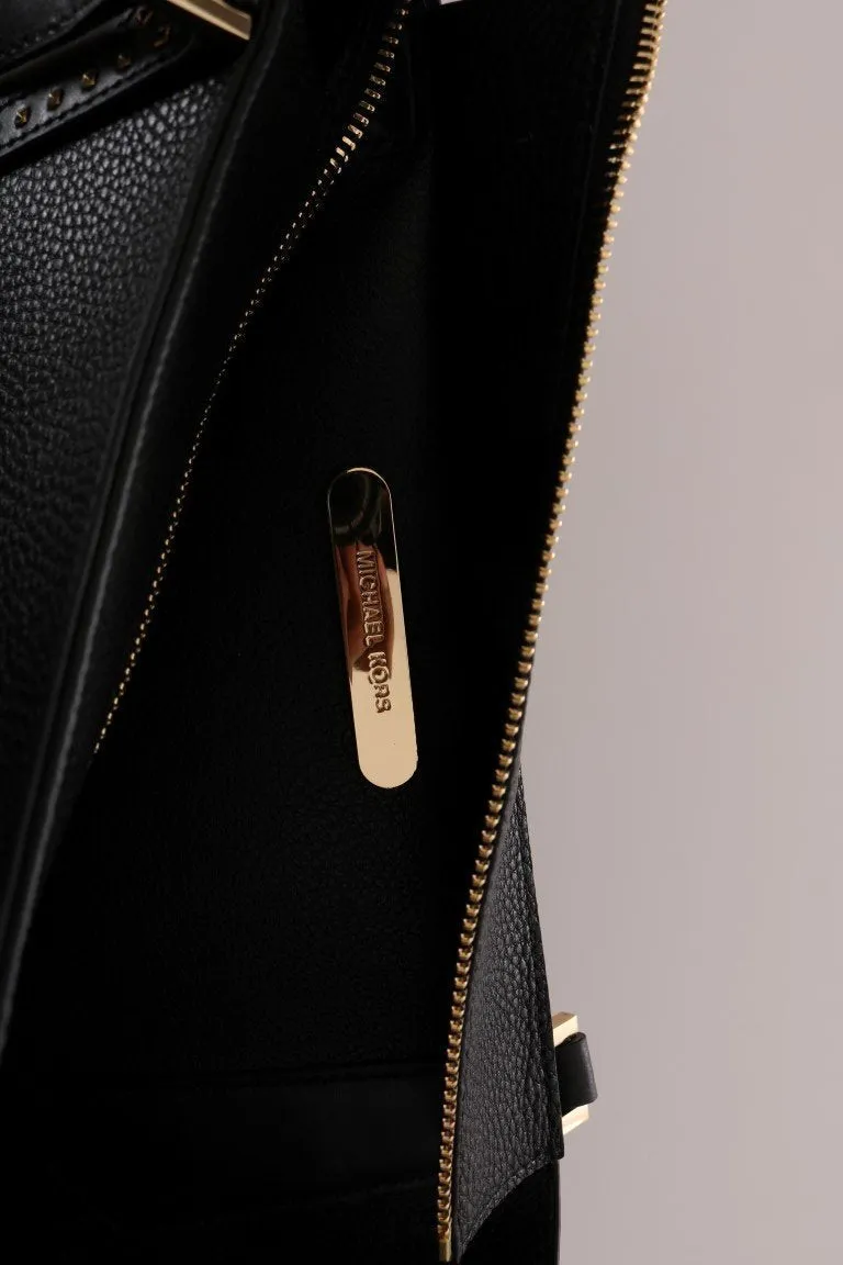 Black KIMBERLY Leather Tote Bag
