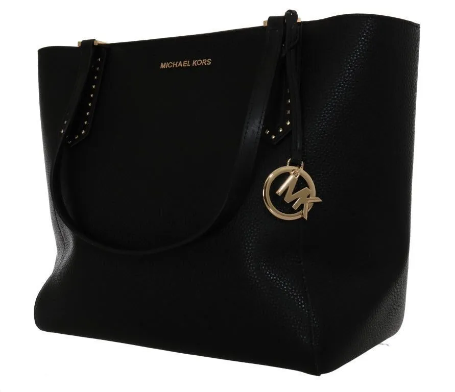 Black KIMBERLY Leather Tote Bag