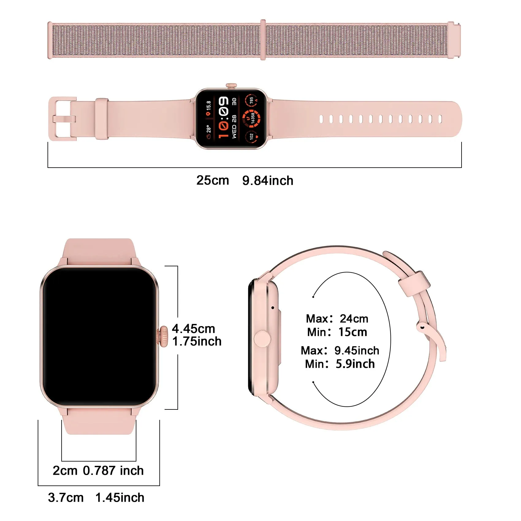 Blackview Smart Watch for Women 1.85” Full Touch HD Bluetooth Calling Smartwatch with Voice Assistant Fitness Tracking Watch