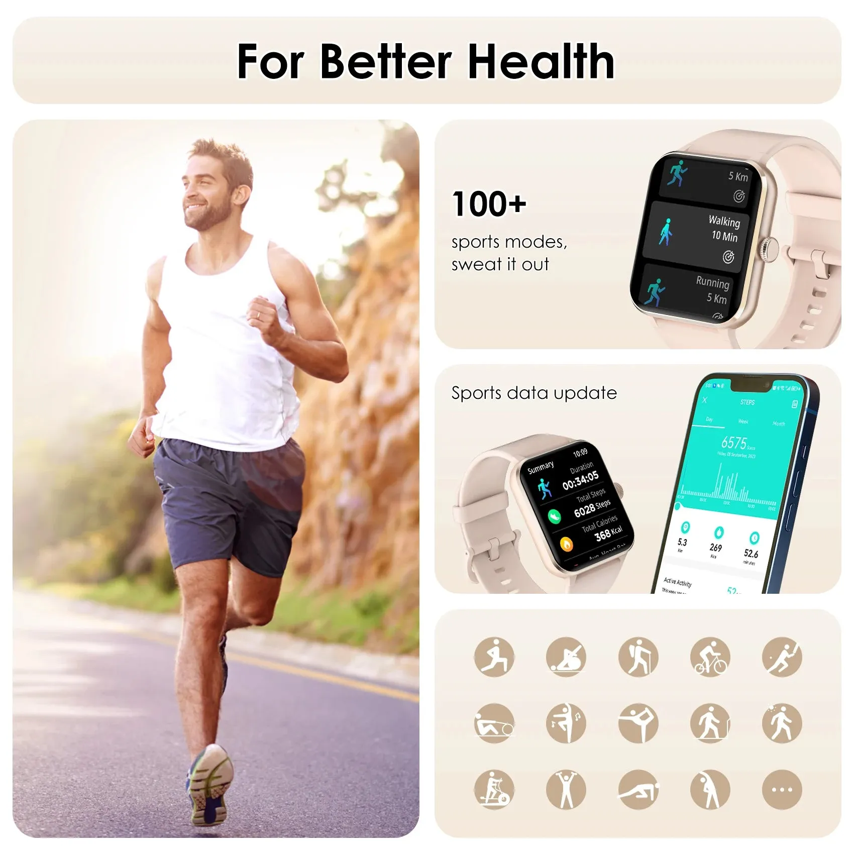 Blackview Smart Watch for Women 1.85” Full Touch HD Bluetooth Calling Smartwatch with Voice Assistant Fitness Tracking Watch