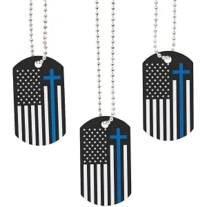 Blue Line FAITH Dog Tags - Jewelry - 12 Pieces