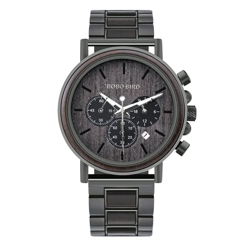 BOBO BIRD Ebony Wood Watch