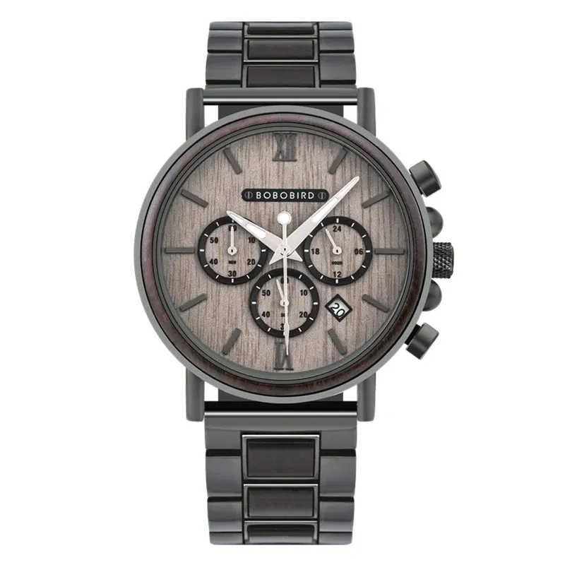 BOBO BIRD Ebony Wood Watch