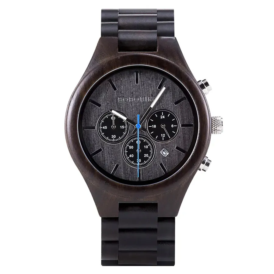 BOBO BIRD Ebony Wood Watch