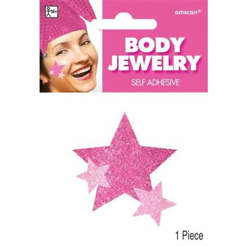Body Jewelry Stars Pink
