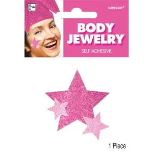 Body Jewelry Stars Pink