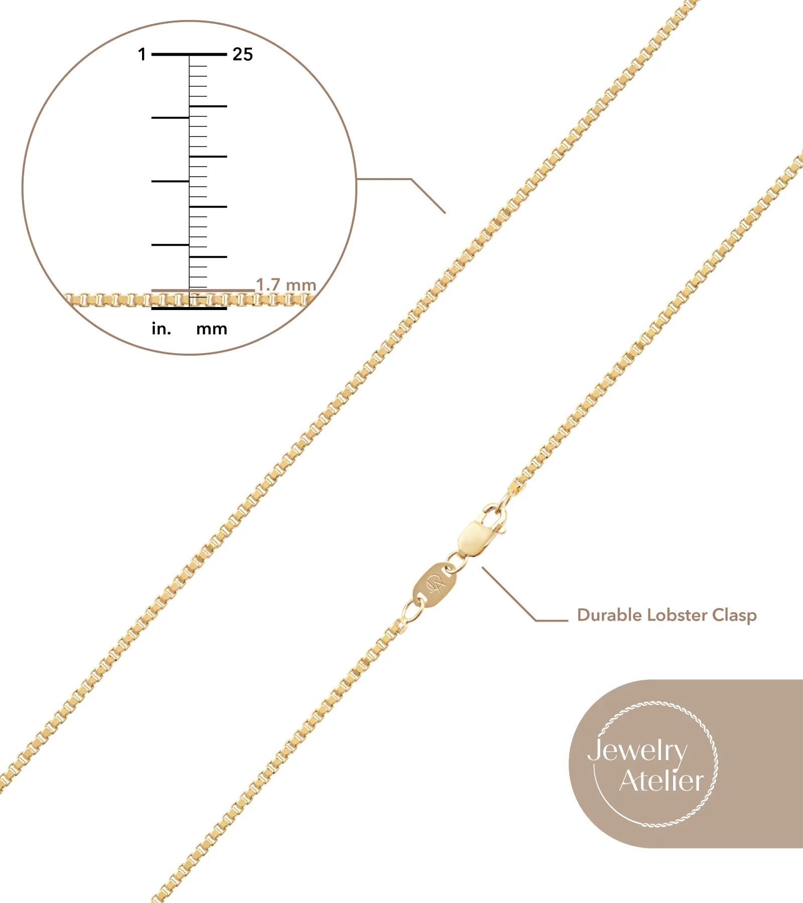 Box Chain Necklace (1.7mm)