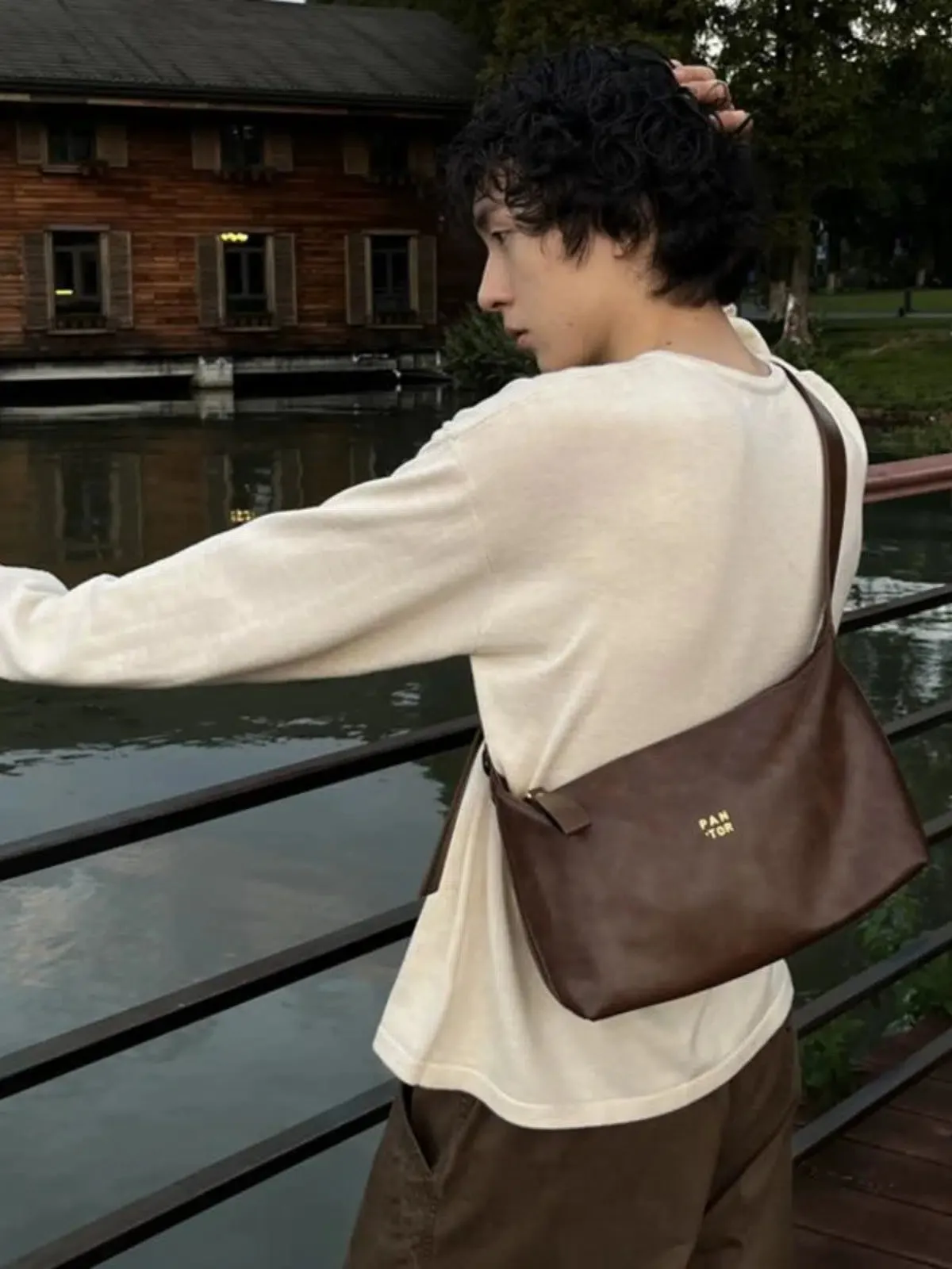 Brown Leather Crossbody Bag