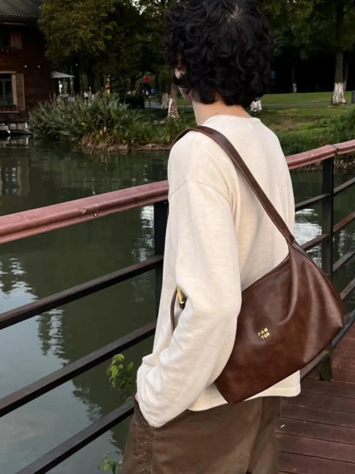 Brown Leather Crossbody Bag