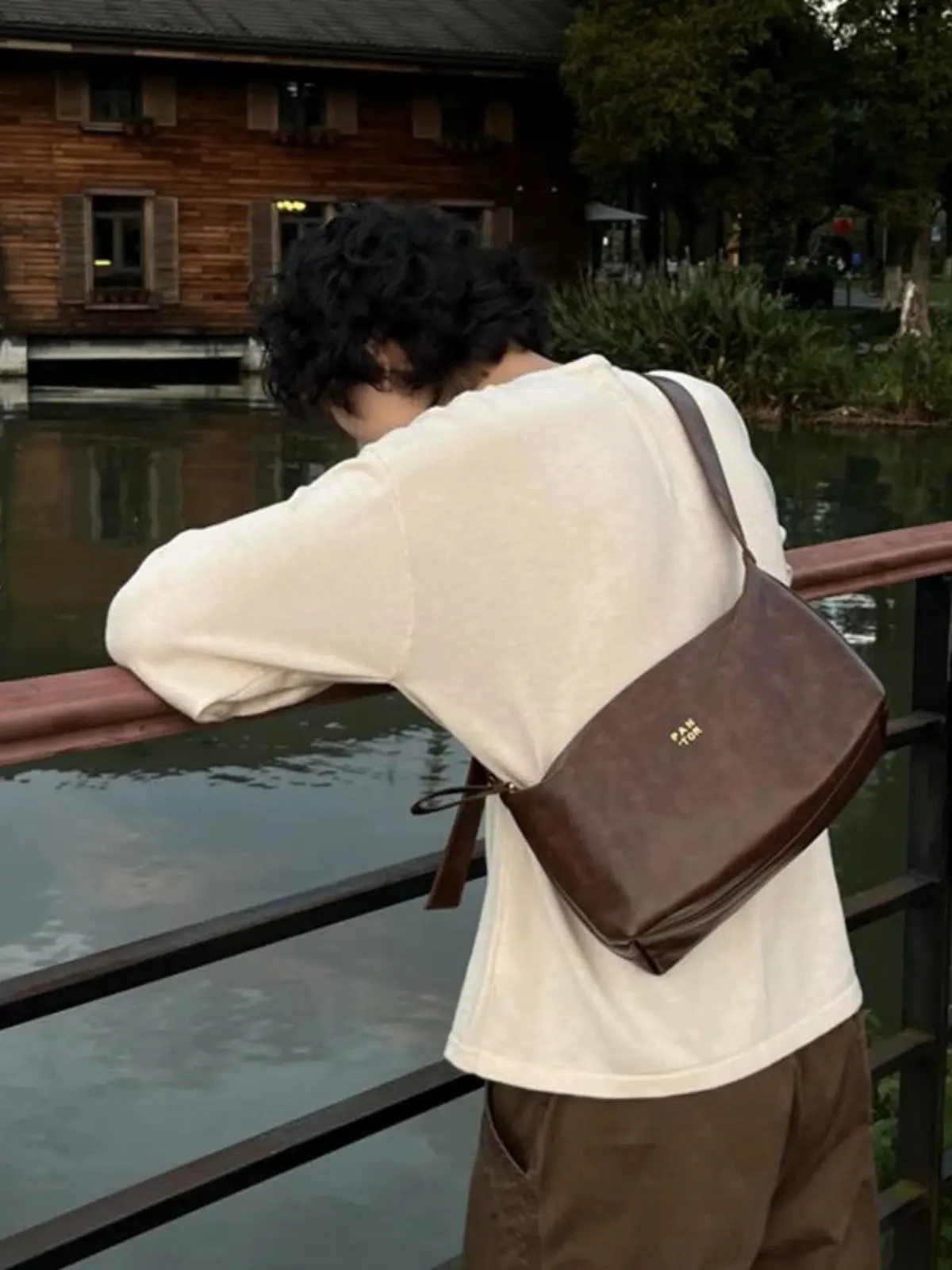 Brown Leather Crossbody Bag