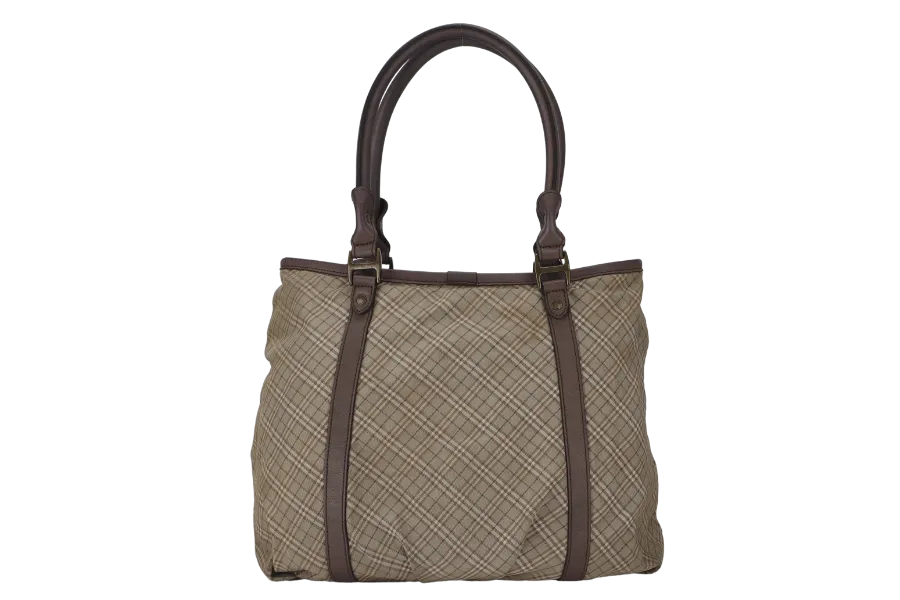 BURBERRY BLUE LABEL BROWN CHECKERED TOTE NO DUST COVER