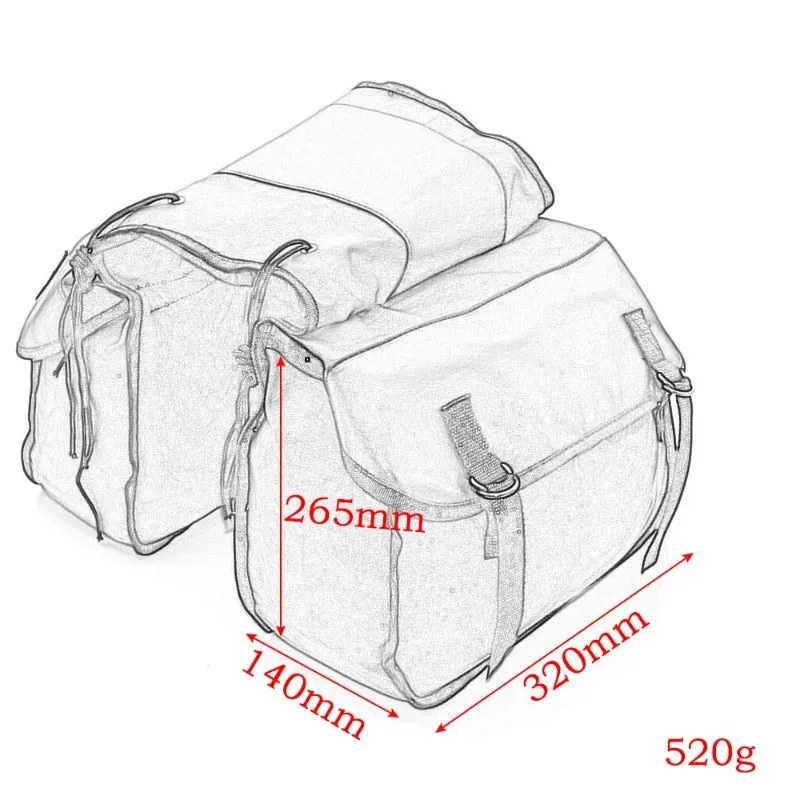 Canvas Motorcycle/Bike Saddlebag