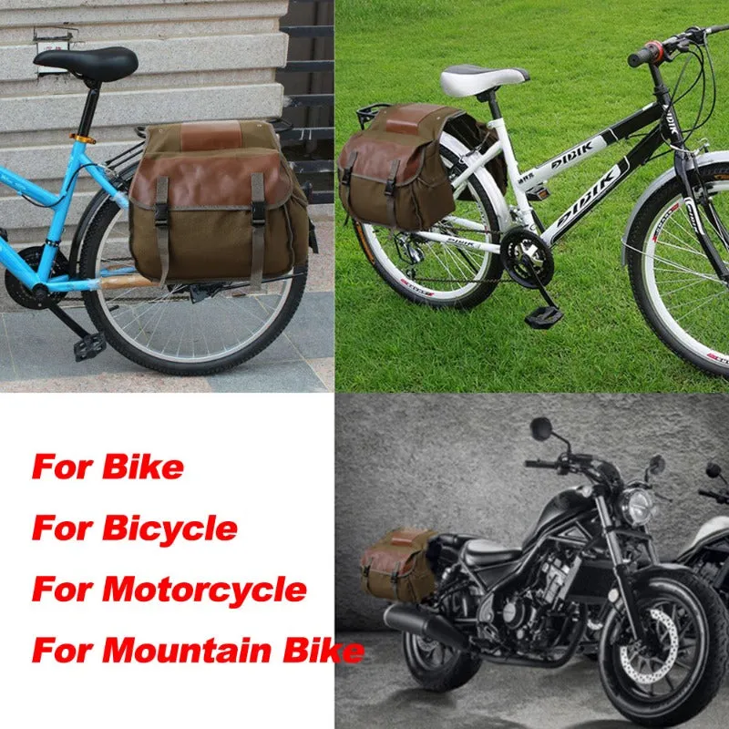 Canvas Motorcycle/Bike Saddlebag