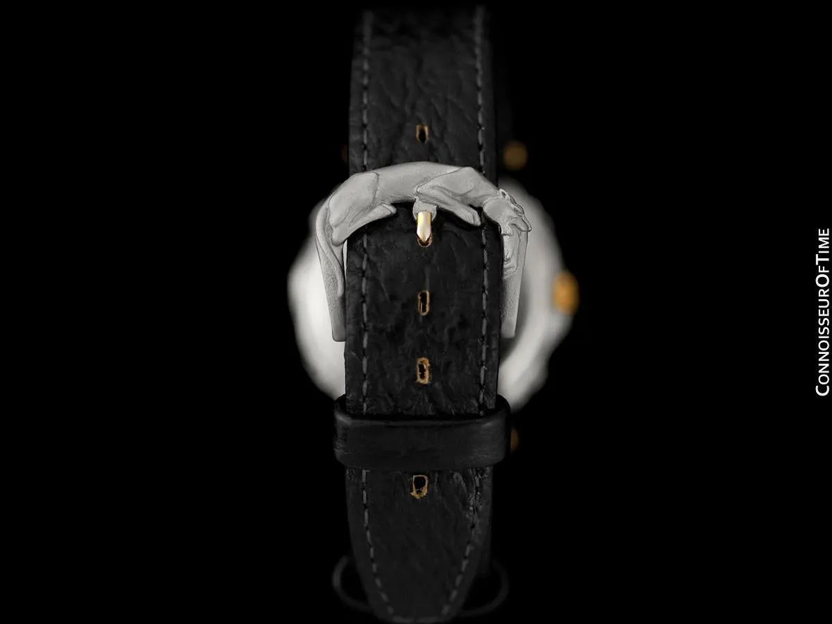 Carrera y Carrera Leopard Mens Midsize / Large Ladies Quartz Watch - Sculptured Titanium & 18K Gold