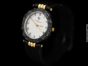 Carrera y Carrera Mens Midsize / Large Ladies Quartz Horse Watch - Sculptured Titanium & 18K Gold