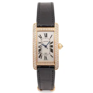 CARTIER TANK AMÉRICAINE DATE WITH DIAMONDS MODEL 2504