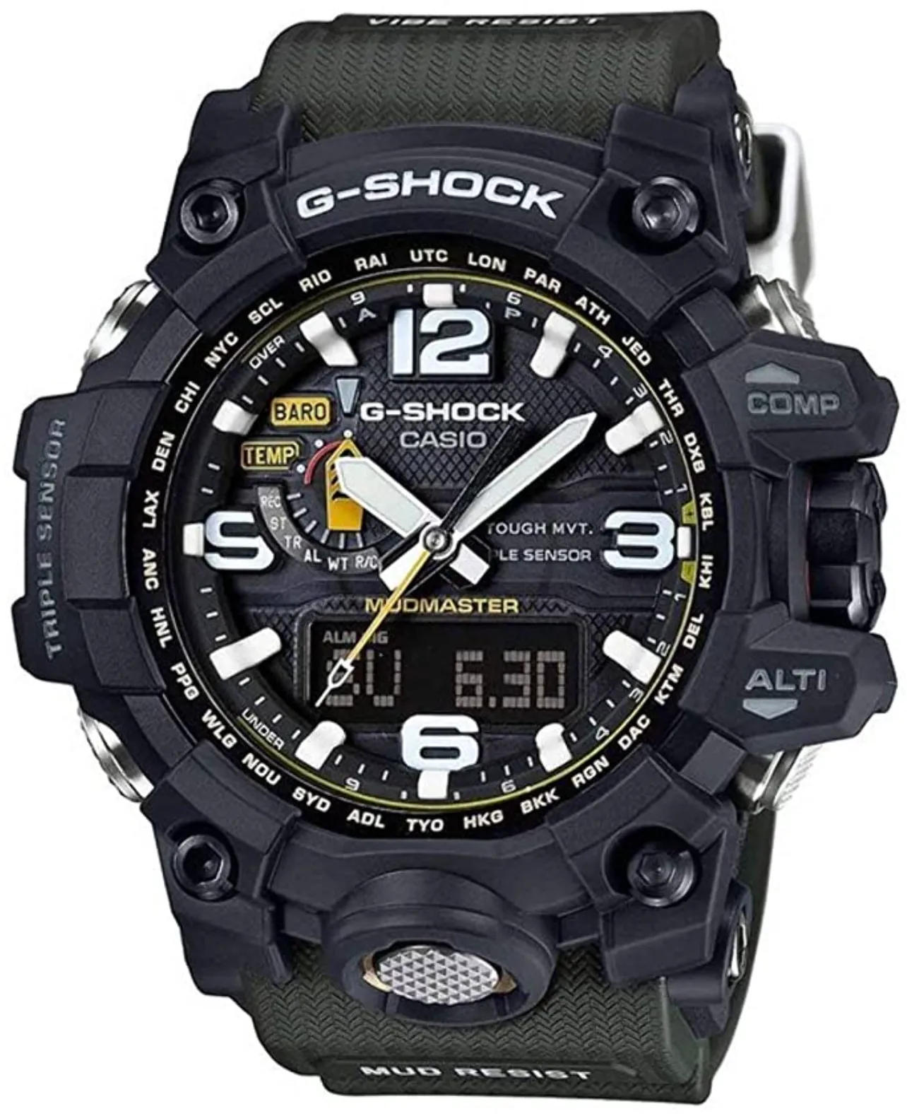 Casio Mudmaster Watch (GWG1000-1A3) with Wearable4U Power Pack Bundle