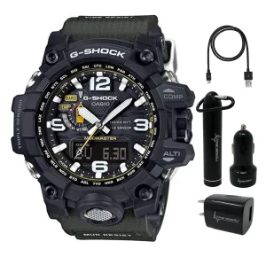 Casio Mudmaster Watch (GWG1000-1A3) with Wearable4U Power Pack Bundle