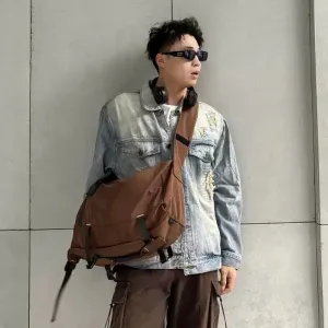 Casual Adjustable Strap Messenger Bag