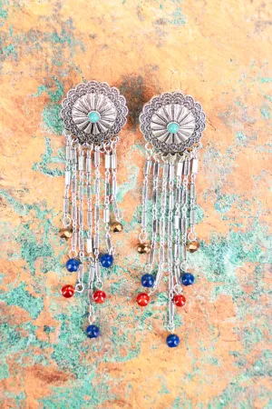 Cedar Creek Turquoise and Bronze Silvertone Earrings
