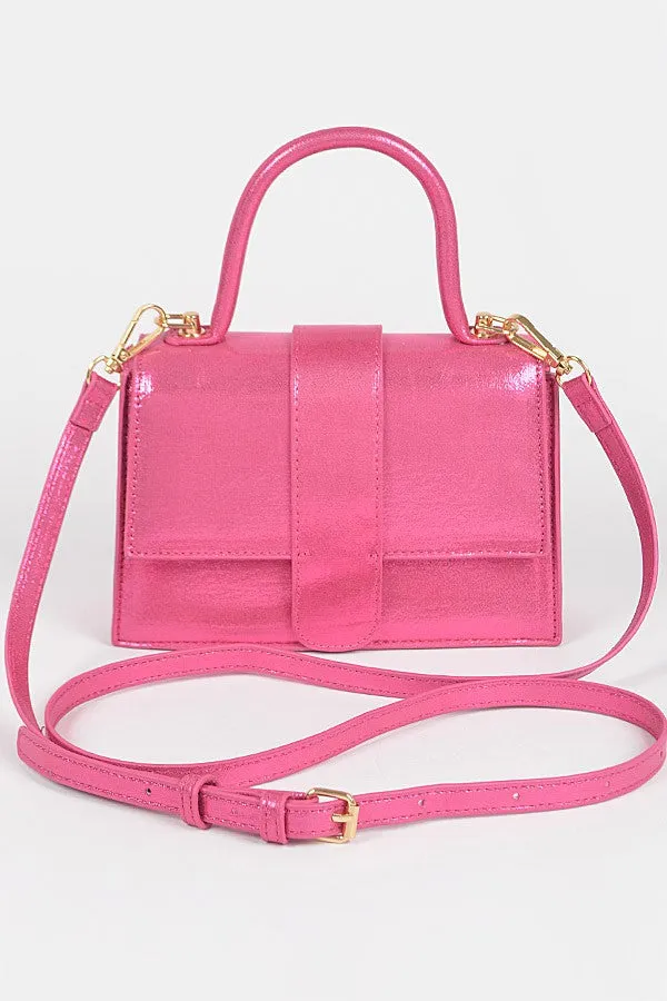 CELESTE 2025 BAG/HPC5762 Fuchsia Pink Metallic Faux Leather
