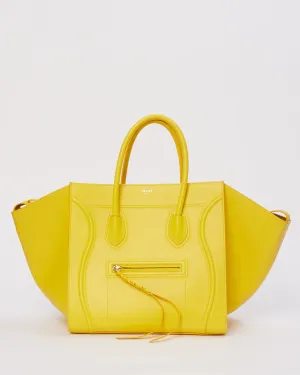 Celine Yellow Leather Medium Phantom Tote