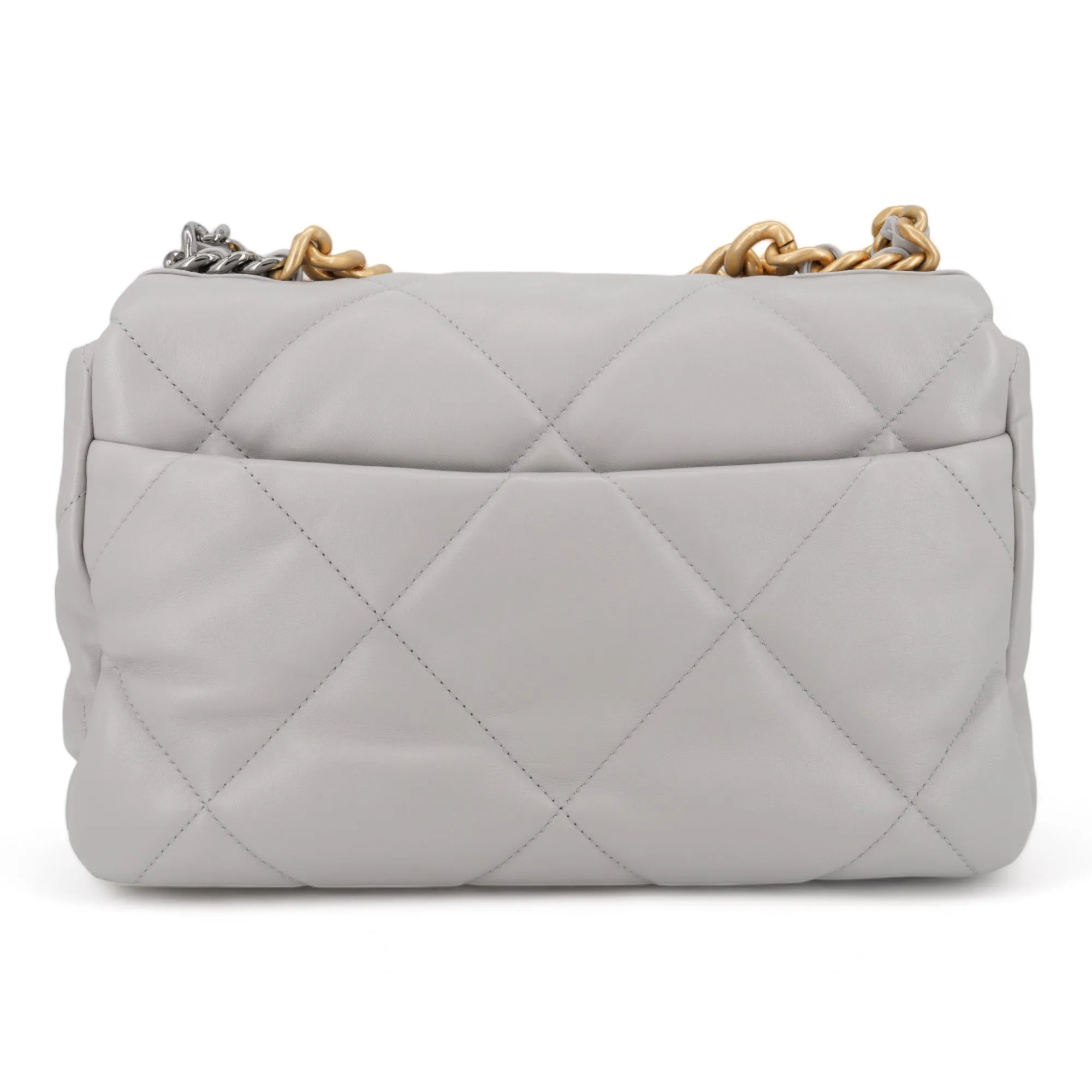 CHANEL 19 Medium Flap Bag in 21A Grey Lambskin