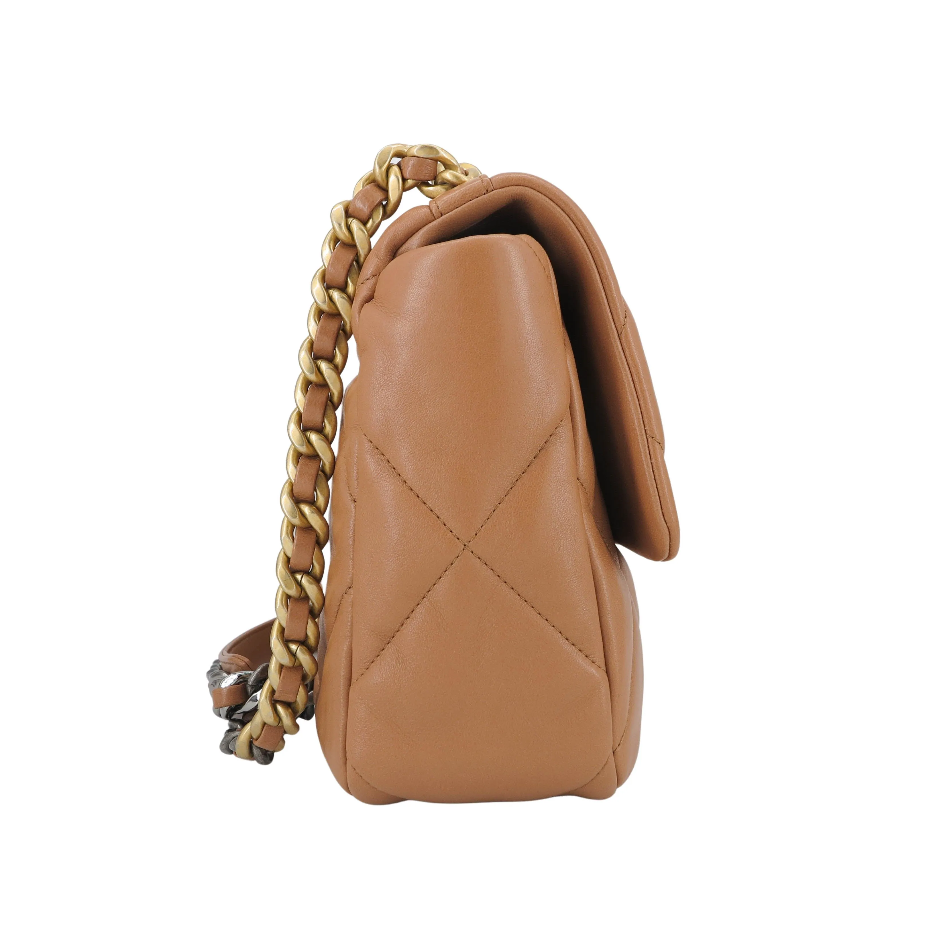 CHANEL 19 Medium Flap Bag in 21K Caramel Lambskin